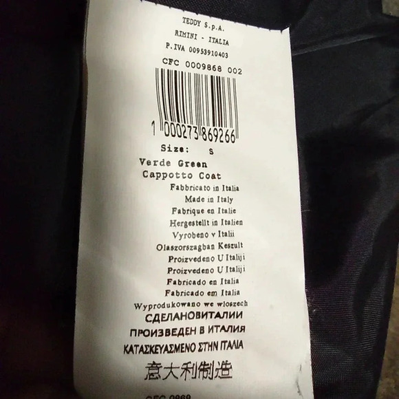 Rinascimento X Generation Italian made Cappotto Coat Vintage - Picture 7 of 8